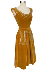 Rare 1950s Jeanne Lanvin - Castillo Demi Couture Beaded Velvet Set