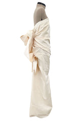 Beautiful 2013 Lanvin Blanche by Alber Elbaz Strapless Ruffled Ivory Silk Wedding Gown