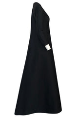 Fall 2013 Valentino Runway Finale Long Sleeve Simple & Graceful Black Dress