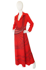 1970s Trompe l'oeil Roberta de Camerino Dress