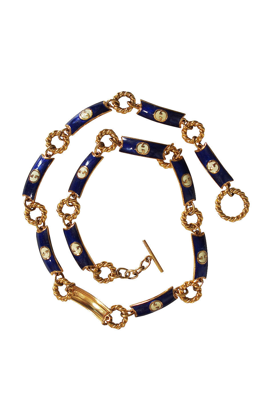 1970s Blue & Gold Gucci Enamel Belt – Shrimpton Couture