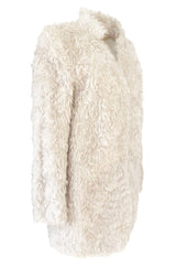 Fall 2013 Stella McCartney 'Bryce' Ivory Mohair Faux Fur Jacket or Coat