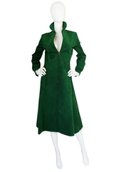 1972 Green Ultrasuede Halston Dress with Belt