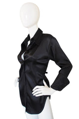 1990s Biba Satin French Cuff Shirt