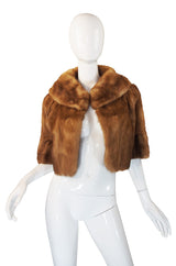 1950s Mink Ruffle Sleeve Jacket