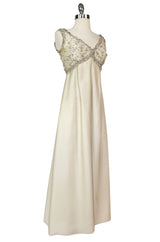 Early 1960s Christian Dior Numbered Colifichets Crystal & Pearl Project Dress