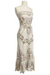 Spring 2012 Valentino Prettiest Strapless Cotton Lace Dress