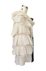Fall 2009 Chanel Gossamer Mohair Knit Ruffled Sleeve Fantasy Evening Jacket