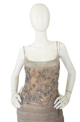 1990s Fine Bead & Sequin Valentino Dress
