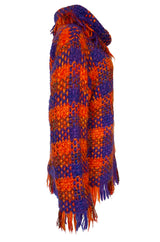 Fall 1993 Yves Saint Laurent Documented Fringed Knit Tunic Mini Dress