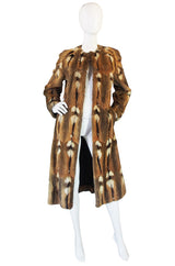 1960s Reversible Piecework Leather and Fur Coat
