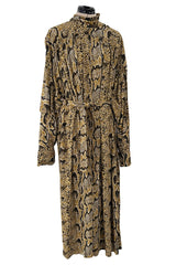 Iconic Pre-Fall 2018 Celine by Pheobe Philo Snake Print 'Boa" Jersey Dress