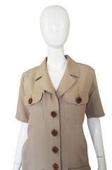 1980s Yves Saint Laurent Safari Sack Dress