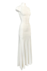 Documented Fall 2001 Azzedine Alaia Couture Runway Dress in Ivory