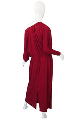 1970s Numbered Christian Dior Off Shoulder Dress