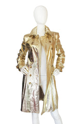 2012 Collection Gold Kid Leather Burberry Trench