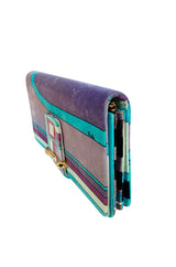 1970s Emilio Pucci Large Convertible Velvet Print Clutch Bag