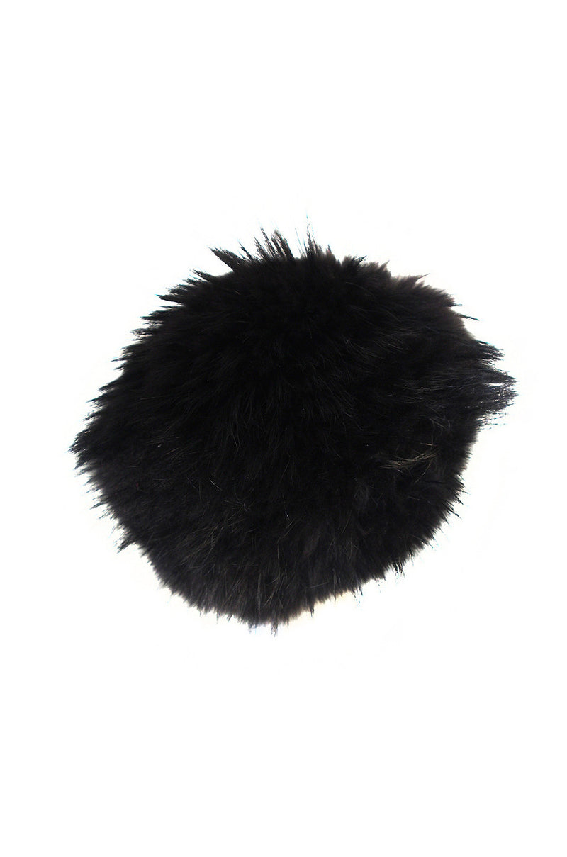 1990s Statement Making Burberry Black Fur Hat