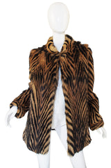 1970s Amazing Striped Goat Fur Jacket