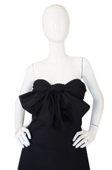 Recent Giambattista Valli Black Strapless Front Bow Cocktail Dress