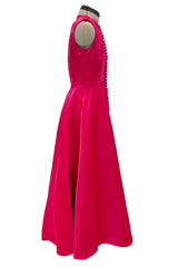 Spectacular Spring 2015 Christian Dior by Raf Simons Runway Brilliant Pink Gillet Vest Dress Coat