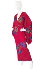 1982 Leonard Angel Sleeve Caftan Dress