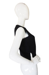 1990s Chanel Black Cashmere Shell Top