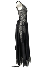 Pre-Fall 2015 Ricardo Tisci for Givenchy Black Silk Satin & Lace Dress