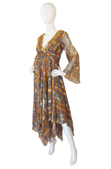1967 Handkerchief Hem Bill Blass Gown