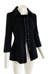 Immaculate 1990s Christian Lacroix Haute Couture Tailored Jacket w Extravagant Buttons