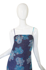 1970s Pierre Balmain Silk Voile Print Dress