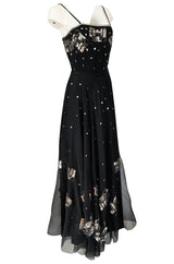 Spring 1974 Chloe by Karl Lagerfeld Sequin Dress Set as Seen on Sylvie Vartan