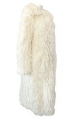 Incredible 1970s Arissa of France Ivory String 'Faux Fur' Alternative Coat