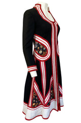 Documented 1970 Malcolm Starr by Youssef Rizkallah Ad Campaign Flared Patchwork Coat or Dress