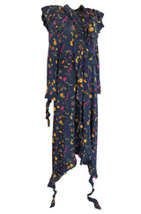 Fall 2016 Vetements Blue Floral Jersey Runway Dress Look 41