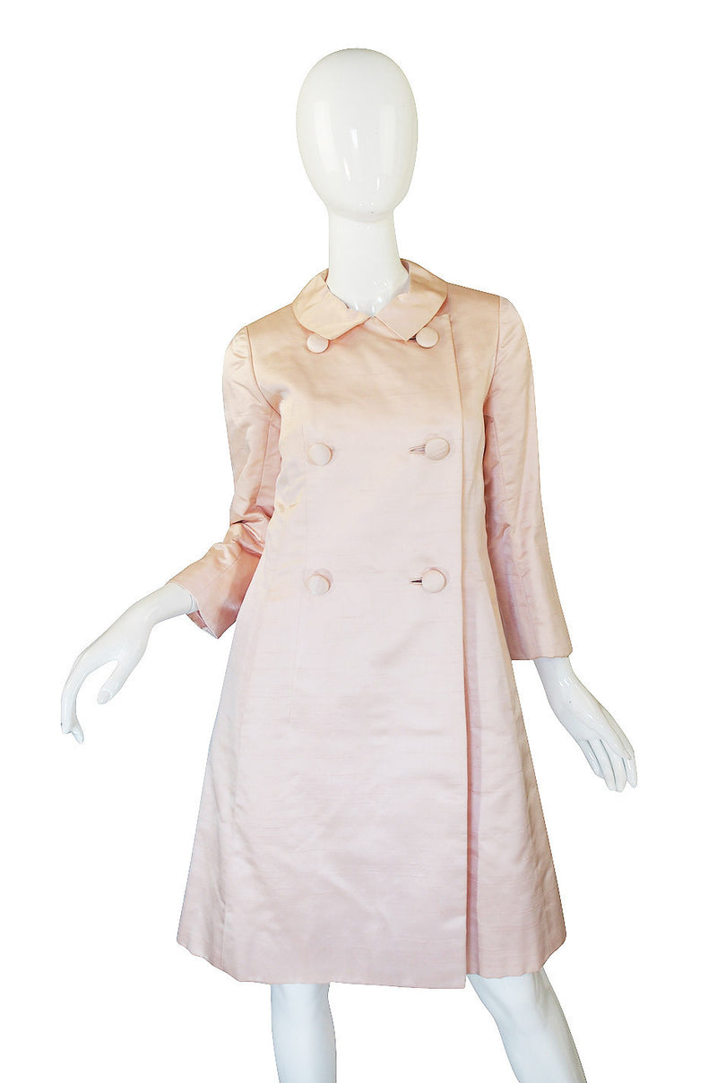 1960s Pink Silk Malcolm Starr Coat