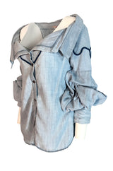 F/W 2016 Johanna Ortiz 'Maxmiliana' Off Shoulder Denim Top