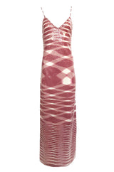 Resort 2013 Missoni Raspberry & White Fully Sequinned Knit Halter Slip Dress
