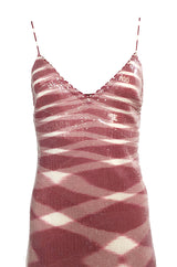 Resort 2013 Missoni Raspberry & White Fully Sequinned Knit Halter Slip Dress