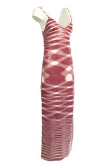 Resort 2013 Missoni Raspberry & White Fully Sequinned Knit Halter Slip Dress