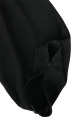 1960s Ossie Clark for Quorum Black Moss Crepe Top w Unusual Sleeves