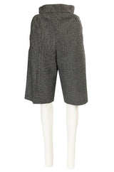 Rare 1980s Chloe Knee Length Check Suiting Dress City Shorts