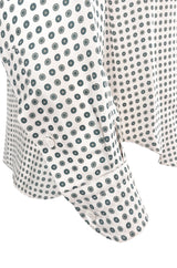 Early 2000s Chloe Printed Men's 'Tie' Silk Twill Button Down Top