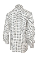 Early 2000s Chloe Printed Men's 'Tie' Silk Twill Button Down Top