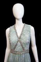 1970s Mary McFadden Couture Silk Gown