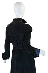 1970s Museum Quality Jean Muir Suede Dress