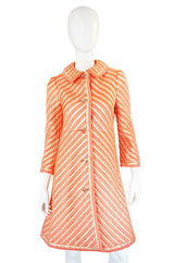 1967 Christian Dior Couture Striped Coat