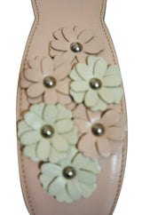 1980s Azzedine Alaia Pink Flower Belt