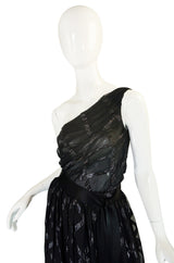 1970s Adolfo One Shoulder Top & Skirt