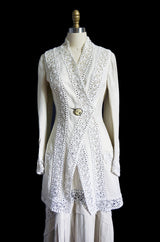 Edwardian Linen & Lace Walking Suit